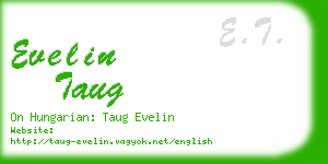 evelin taug business card